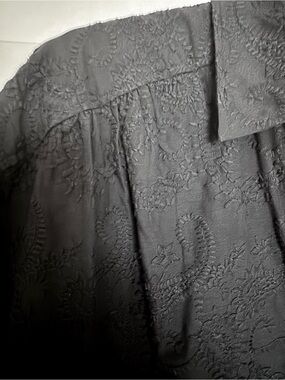 Brax Navy Embroidered Button-Down Women’s Top